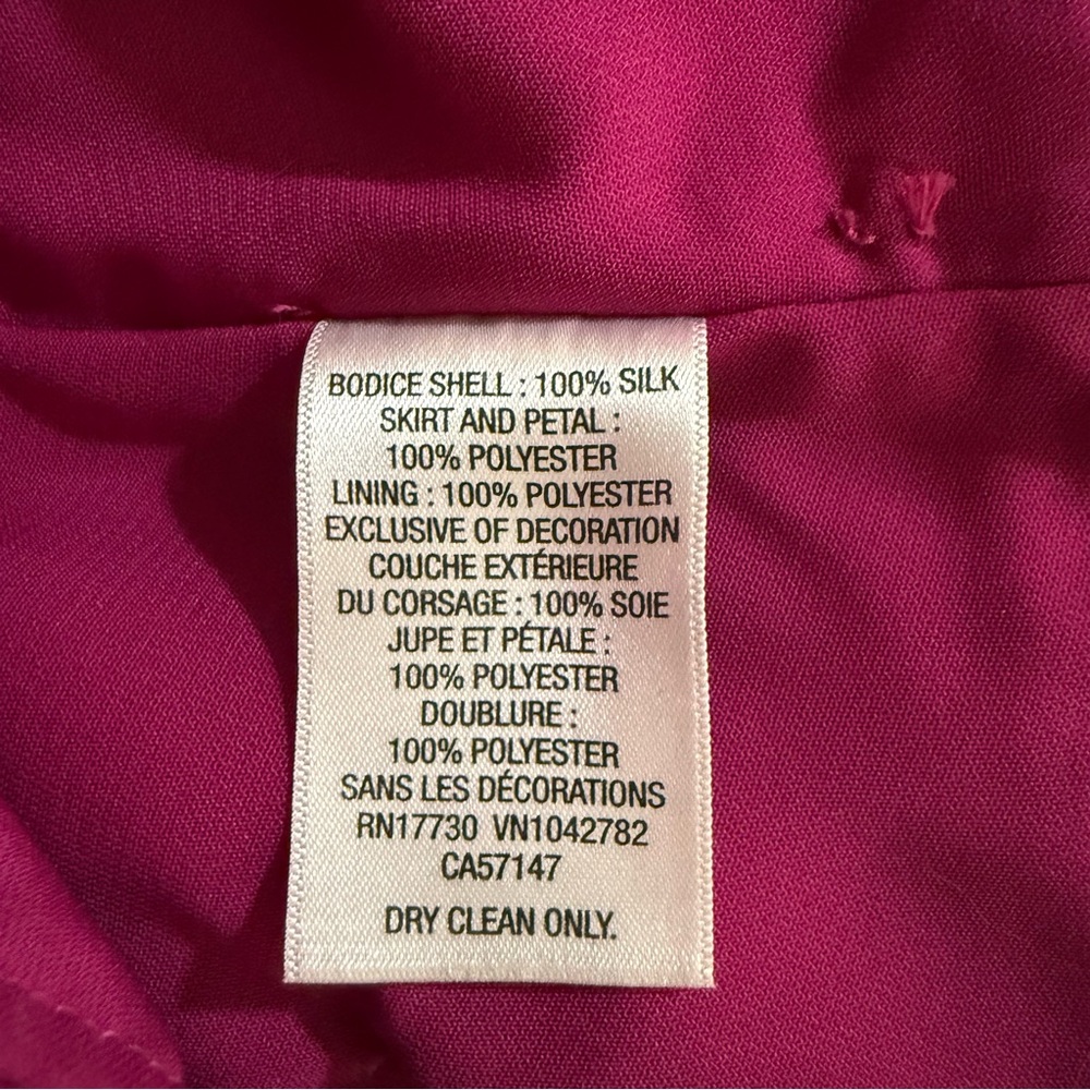 Marchesa for Neiman Marcus x Target Fuchsia Tulle Ruffle Dress Sz 8-10 100% Silk - Picture 10 of 10